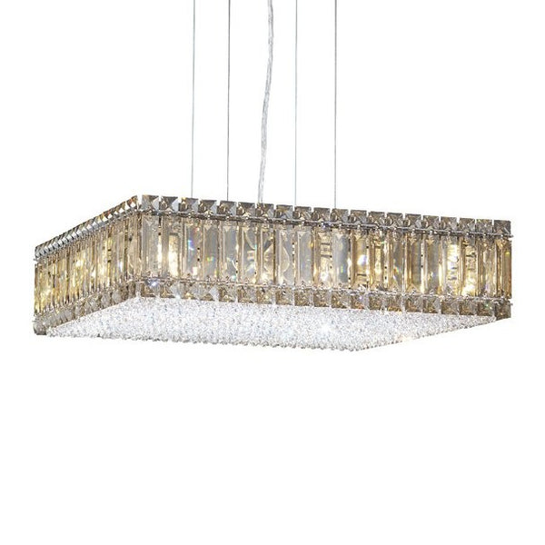 Contemporary Crystal Chandelier in polished chrome finish