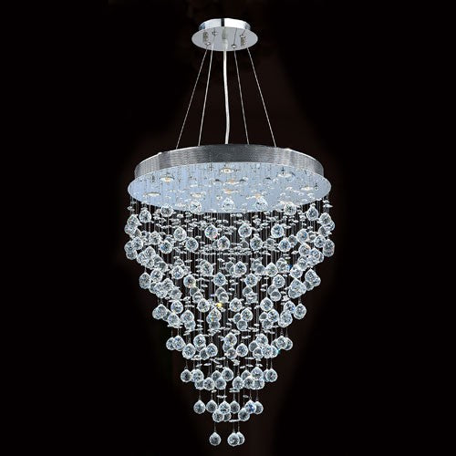 Corp Icicle 13-Light Chrome Finish with Clear-Crystals Chandelier