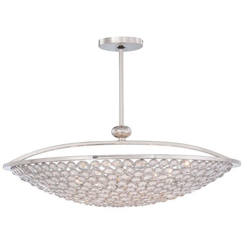 Magique Polished Nickel Ten-Light Bowl Pendant