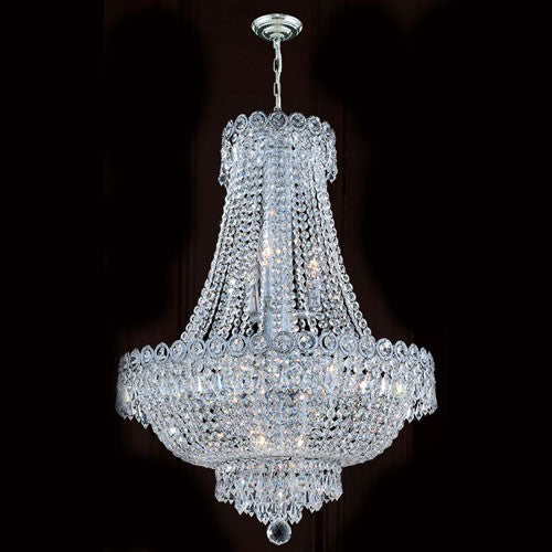 12-Light Chrome Finish with Clear-Crystals Chandelier