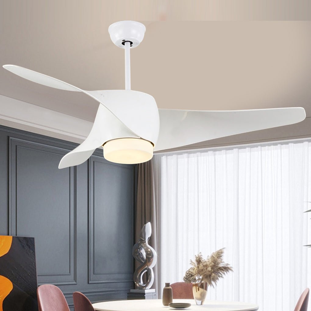 52 Inches Creative Intelligent Timing Three-color Dimming Ceiling Fan Light