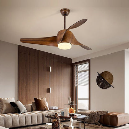 52 Inches Creative Intelligent Timing Three-color Dimming Ceiling Fan Light