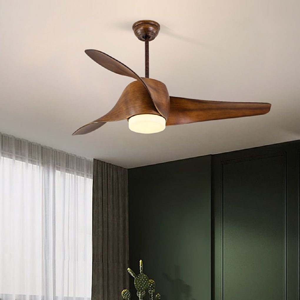 52 Inches Creative Intelligent Timing Three-color Dimming Ceiling Fan Light