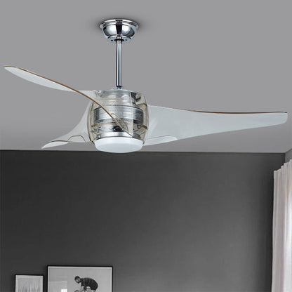 52 Inches Minimalist LED Single Lamp Remote Control Integrated Fan Chandelier