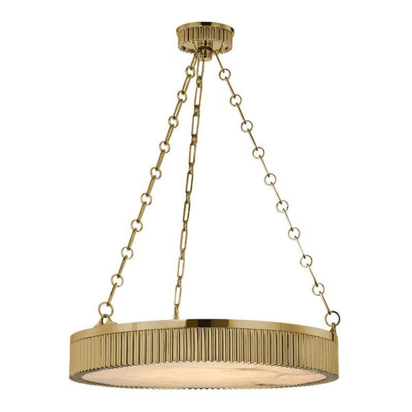 Pendant, 5-Light, Aged Brass, Aged Brass Shade, 22"W (522-AGB 9L9J8)