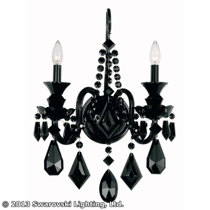 Hamilton 2-Light Wall Sconce in Jet Black