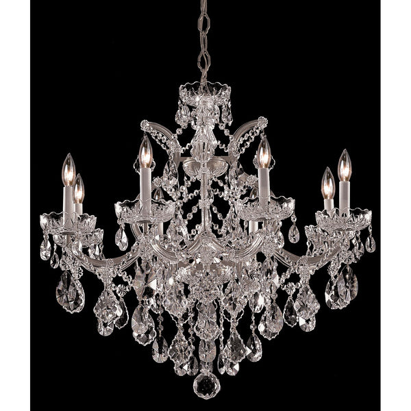 Group Maria Theresa Polished Chrome Eight-Light Chandelier with Swarovski Spectra Crystal