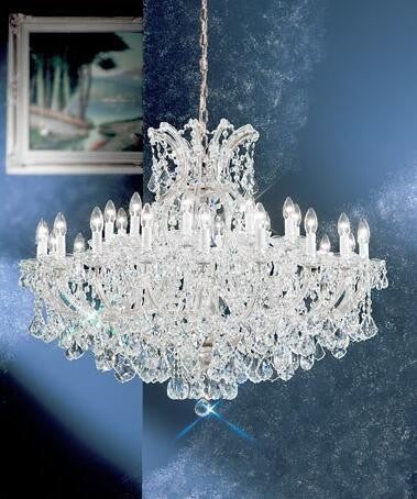 Chrome Thirty One-Light Chandelier with Crystalique Accents