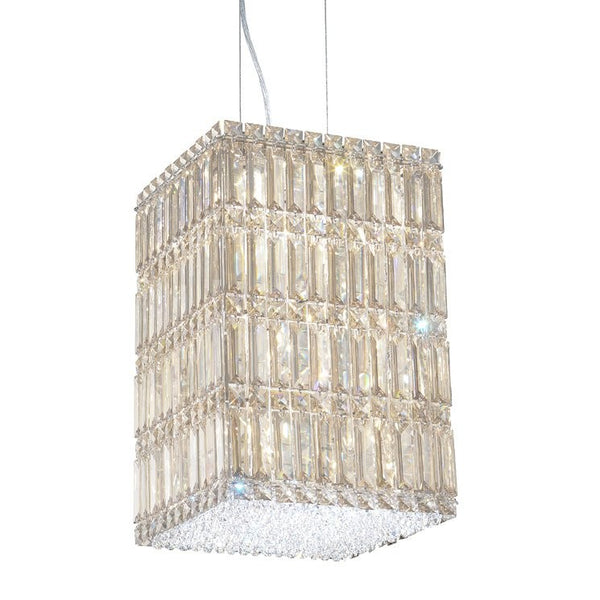 Contemporary Crystal Chandelier in polished chrome finish