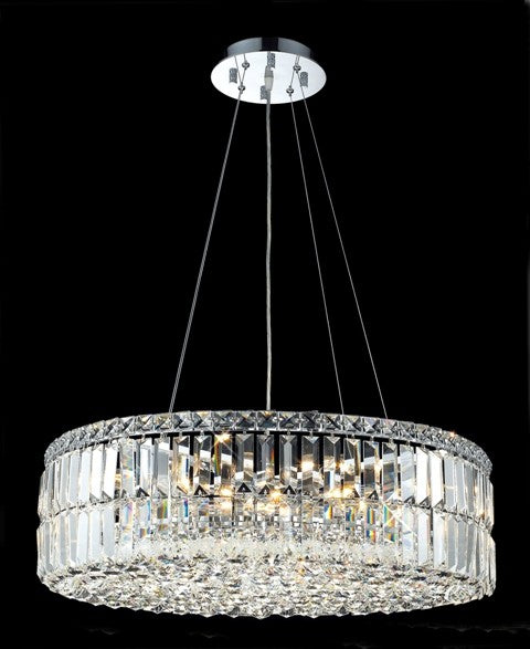 12 Light contemporary round crystal chandelier