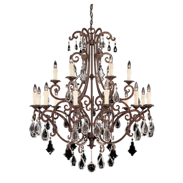 New Tortoise Shell Eighteen-Light Chandelier