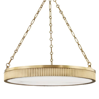 Lynden 8-Light Pendant in Aged Brass