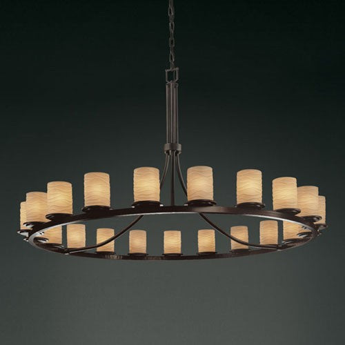 Dark Bronze One-Tier Ring Chandelier