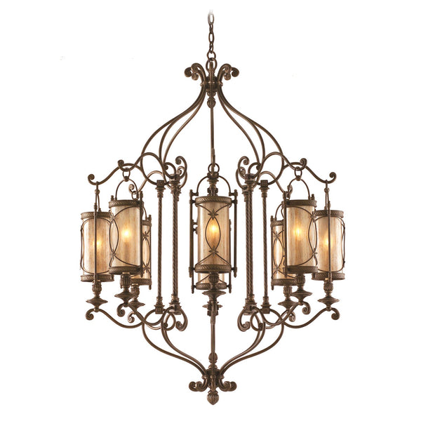 St. Moritz Bronze Eight-Light Chandelier