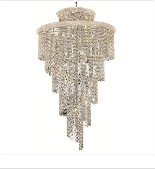 Chrome Forty-One Light 48-Inch Chandelier with Royal Cut Clear Crystal