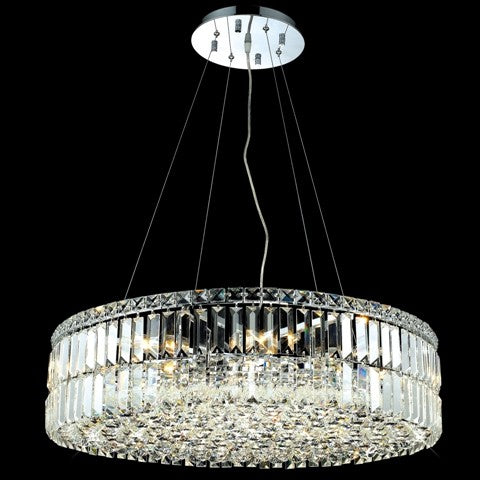 12 Light contemporary round crystal chandelier