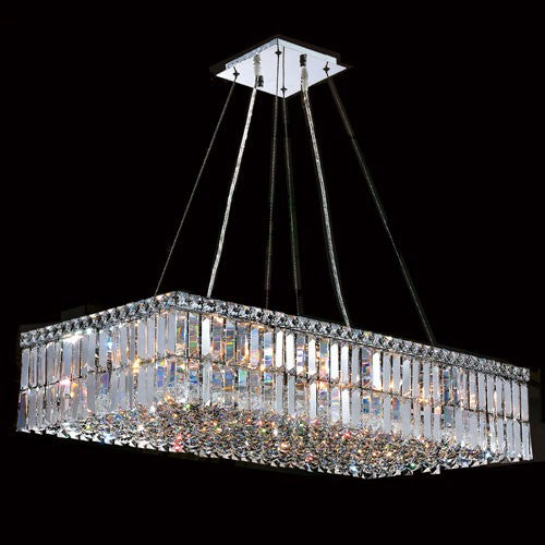 Corp Cascade 16-Light Chrome Finish with Clear-Crystals Chandelier