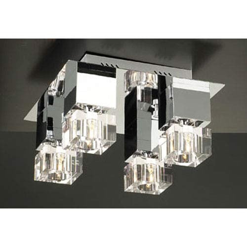 Polished Chrome Flush Mount Ceiling Light