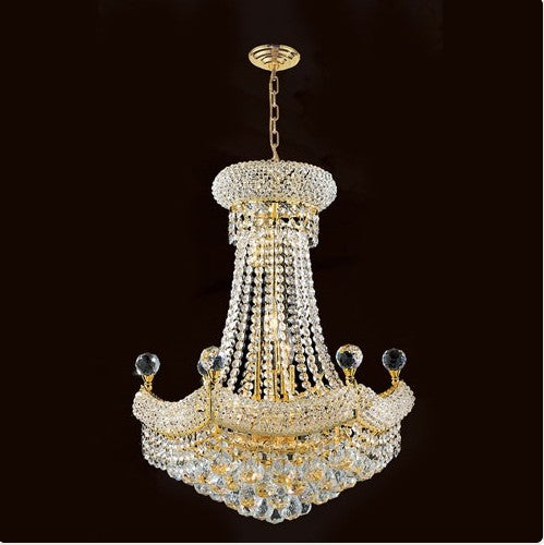 12-Light GoldFinish with Clear-Crystals Chandelier