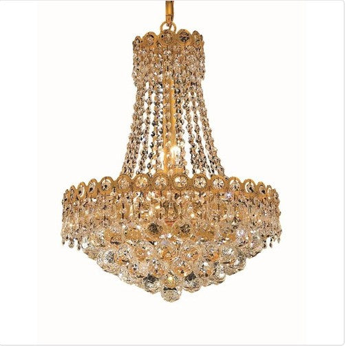 Eight-Light 16-Inch Chandelier with Royal Cut Clear Crystal