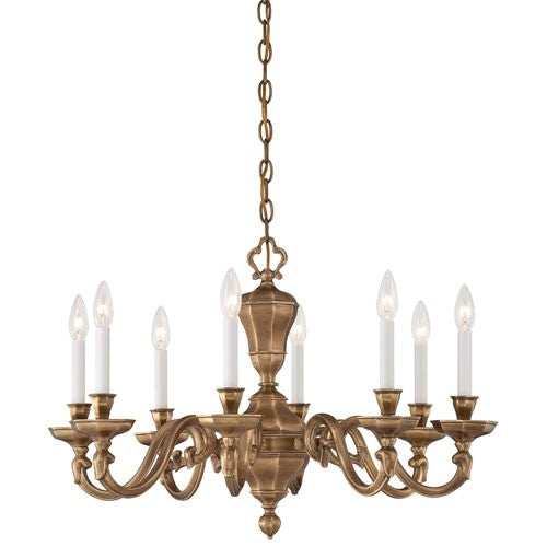 Casoria Vintage English Patina Eight-Light Chandelier