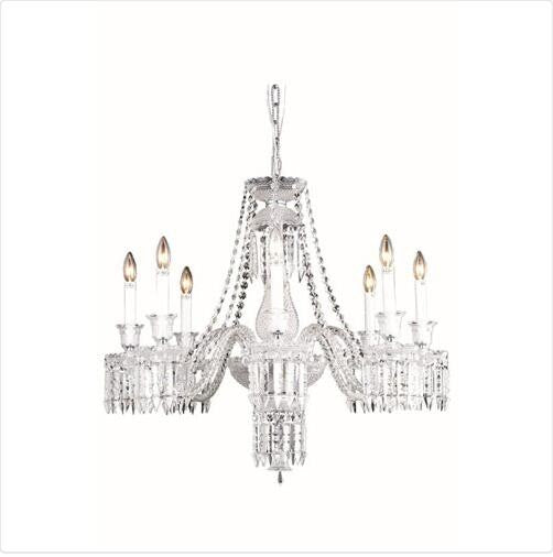 Chrome Eight Light 28-in Chandelier