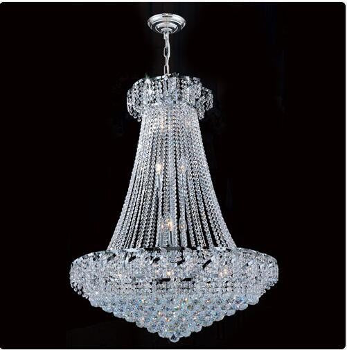 Chrome Finish with Clear-Crystals Chandelier