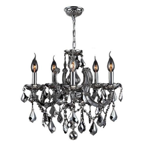 Chrome Eight-Light Chandelier