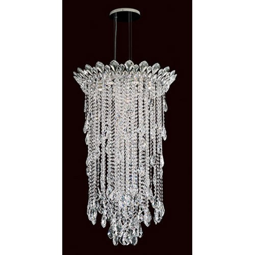 Strands Stainless Steel Six-Light Round Medium Pendant with Clear Heritage Crystal