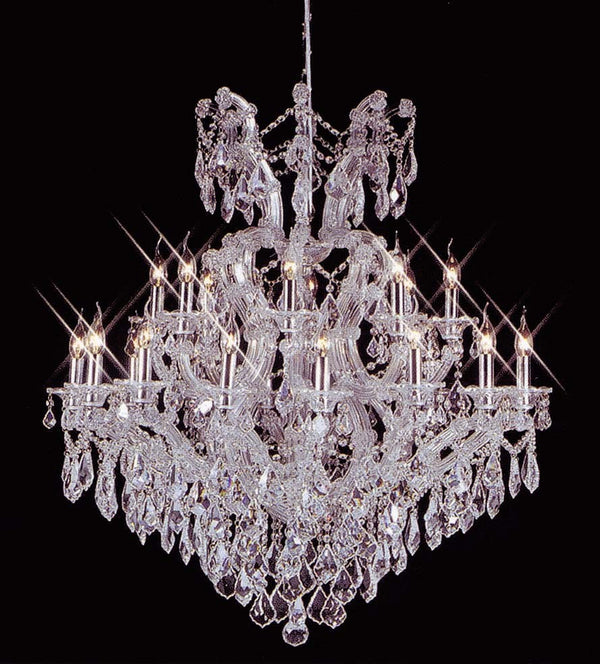 25 Lights Maria Theresa crystal chandelier dressed with clear crystals