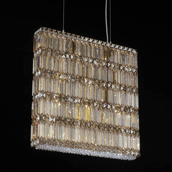 Contemporary Crystal Chandelier in polished chrome finish