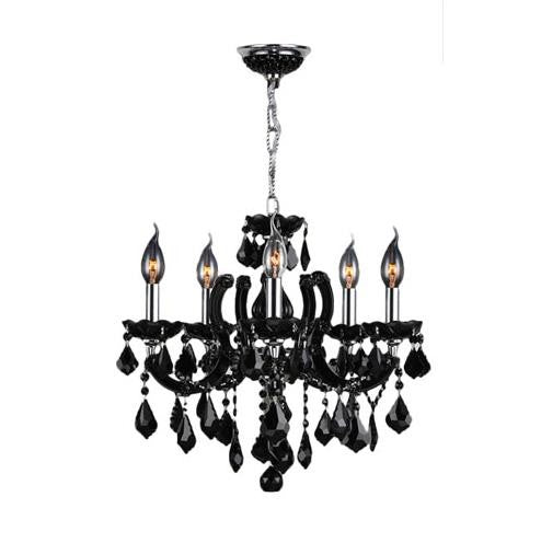 Chrome Five-Light Chandelier