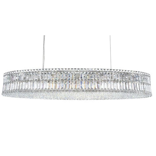 Stainless Steel 16-Light Clear Spectra Crystal Pendant Light, 16W x 5H x 16D