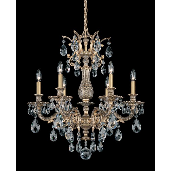 Milano 6-Light Chandelier in Antique Silver