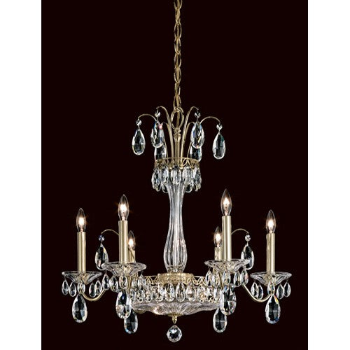 Six-Light Chandelier with Clear Heritage Crystal