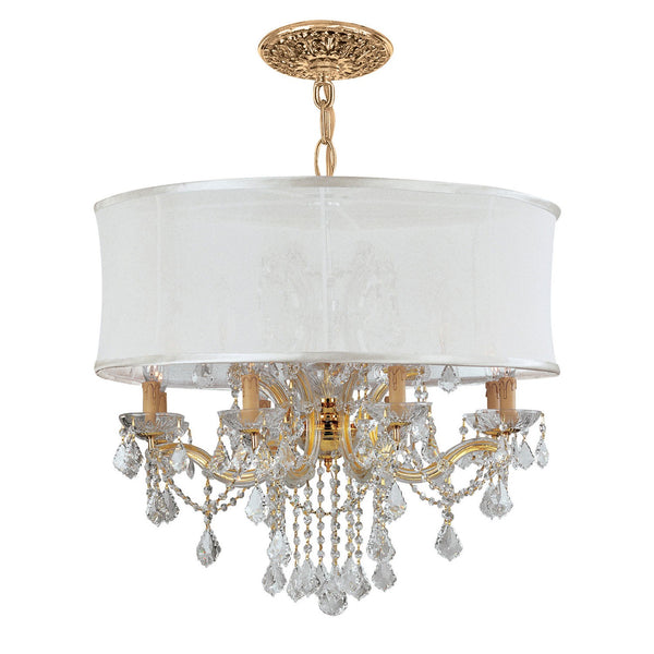 Group Brentwood Gold Twelve-Light Chandelier with Swarovski Spectra Crystal