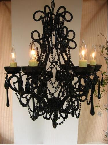 Black Six-Light Chandelier