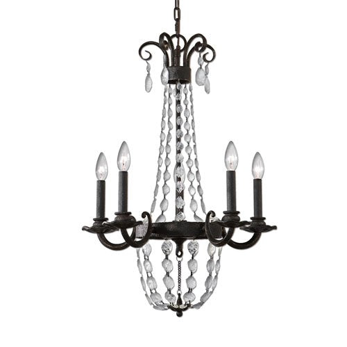 Black Five-Light Chandelier