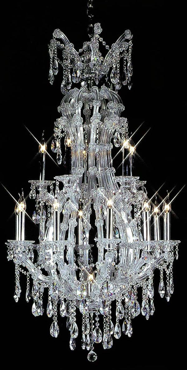 16 Lights Maria Theresa crystal chandelier dressed with clear crystals