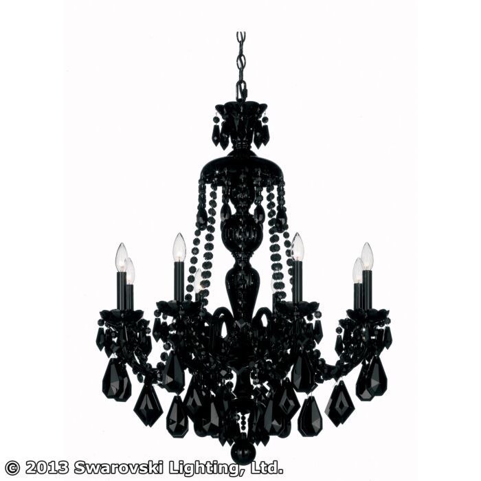 Hamilton 8-Light Chandelier in Jet Black