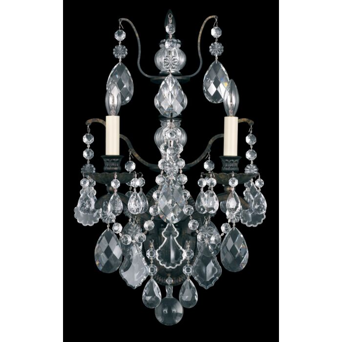 Bordeaux 2-Light Wall Sconce in Antique Silver