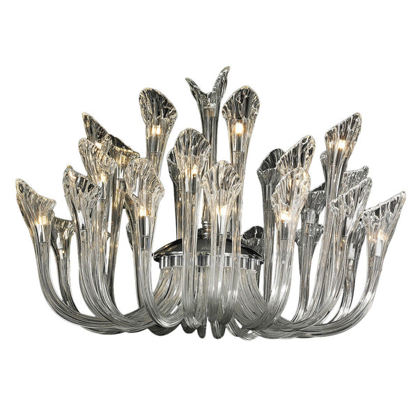 Polished Chrome Thirty-Two Light Chandelier