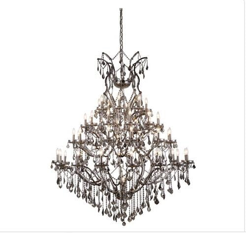 49-Light Chandelier With Silver Crystals