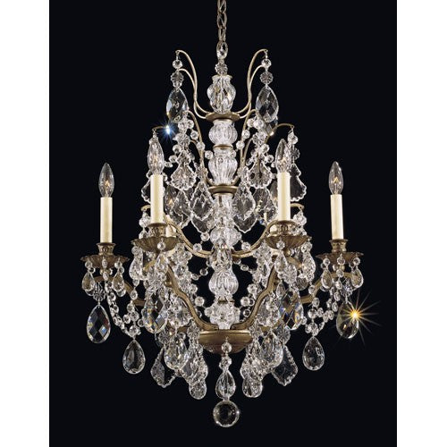 Six-Light Clear Legacy Collection Chandelier, 22W x 29H x 22D