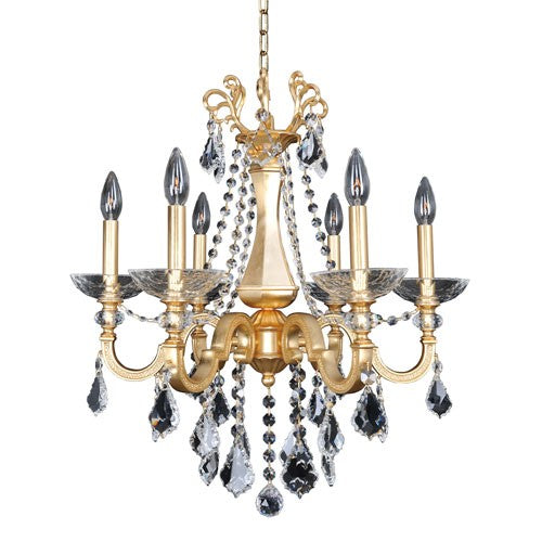 Six-Light Chandelier with Firenze Clear Crystal