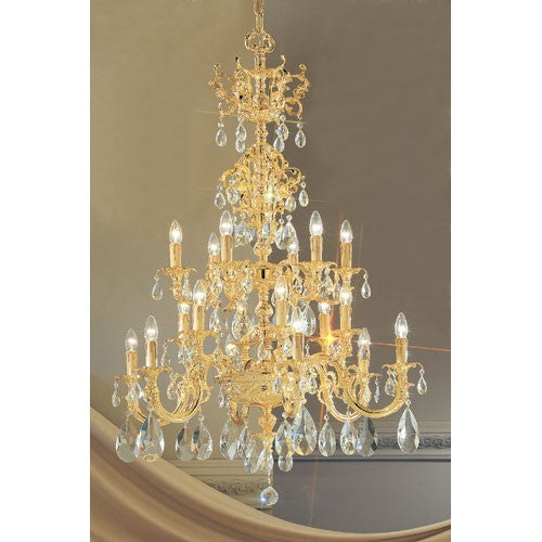 Princeton 24k Gold Plate Eighteen-Light Chandelier