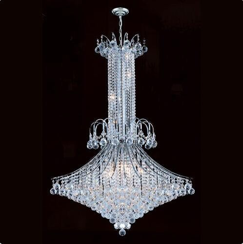 16-Light Chrome Finish with Clear-Crystals Chandelier