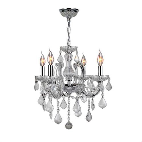 Chrome Four-Light Chandelier