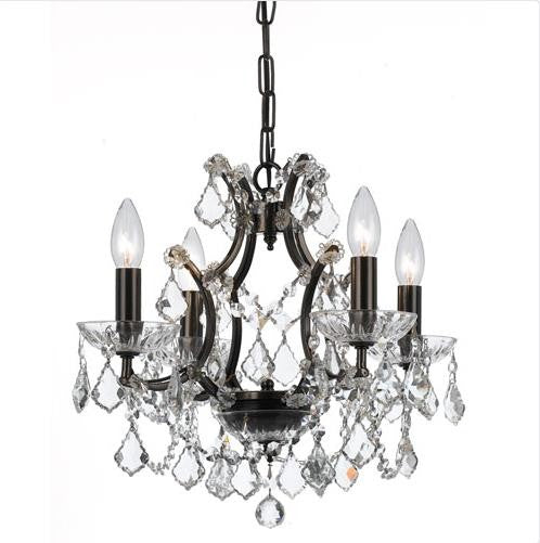 Bronze Four-Light Chandeliers