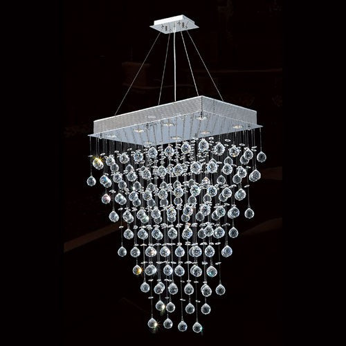 Corp Icicle Eight-Light Chrome Finish with Clear-Crystals Chandelier